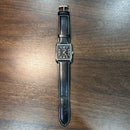 [Pre-Owned] Casio MTP-1336L-1A Black Leather Square Men Watch