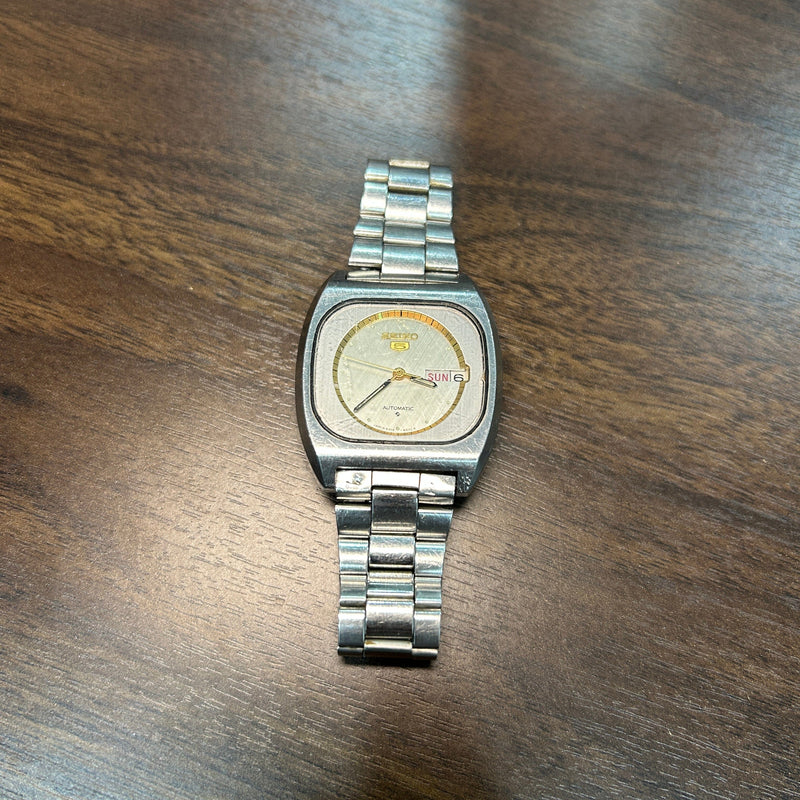 [Pre-Owned] Seiko 5 Vintage Automatic 6309-6030 Square Men Watch