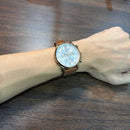 [Pre-Owned] Cerruti 1881 CRA081 Day-Date Rose Gold Quartz Men Watch