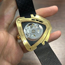 [Pre-Owned] Hamilton Ventura Elvis80 Skeleton Gold Automatic Men Watch