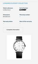 [Pre-Owned] Longines Elegant Collection 41mm L49114112 Automatic Men Watch