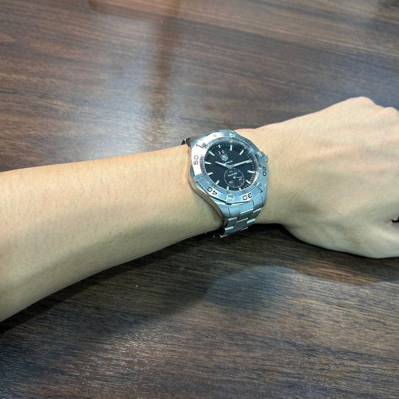 [Pre-Owned] Tag Heuer Aquaracer Grande Date WAF1014 Quartz Men Watch