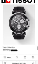 [Pre-Owned] Tissot T-Race Black Quartz Chronograph Men Watch