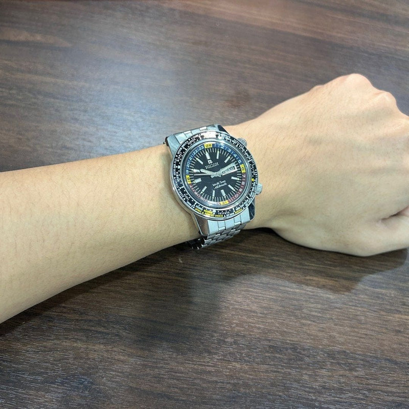 [Pre-Owned] Ricoh Vintage World Timer Automatic Men Watch