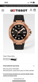 [Pre-Owned] Tissot T-Race 41mm Rose Gold Automatic Men Watch