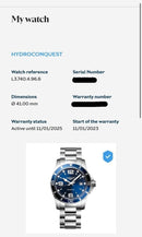 [Pre-Owned] Longines Hydroconquest 41mm Blue Quartz Men Diver Watch