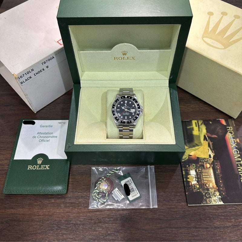 [Pre-Owned] Rolex GMT Master II 16710LN All Black Automatic Men Watch