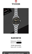 [Pre-Owned] Tudor Black Bay 58 79030 Black Gilt Automatic Men Watch