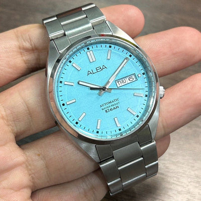 [Pre-Owned] Alba Mechanical AL4321X Turquoise Blue Automatic Men Watch
