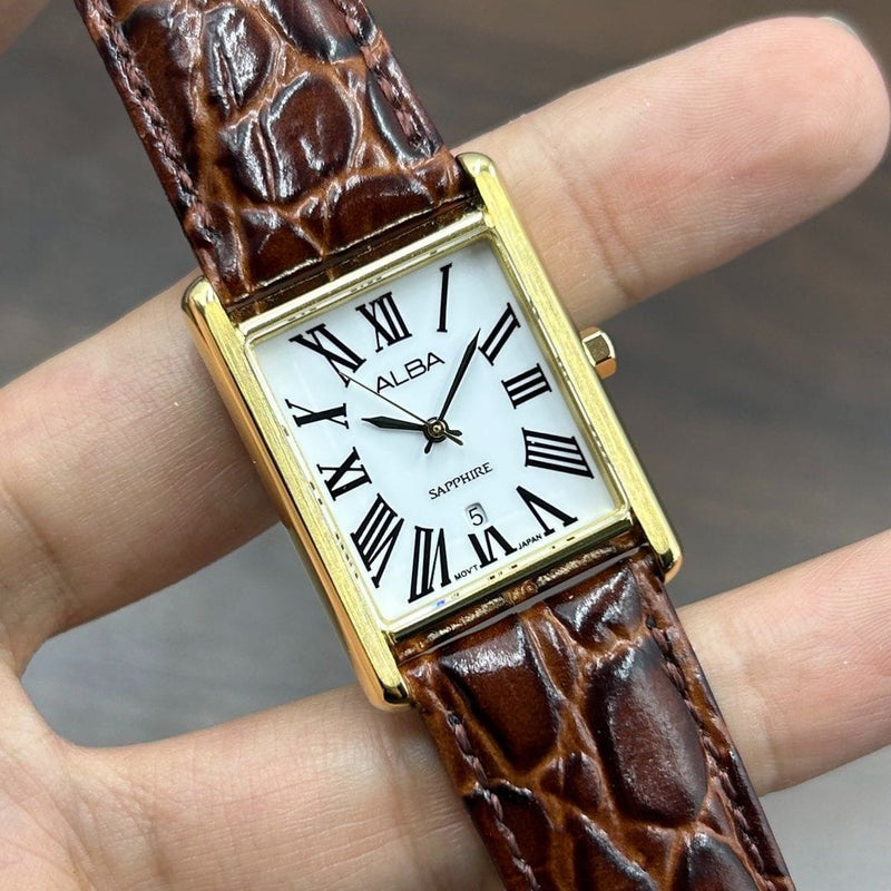 [Pre-Owned] Alba Prestige AH7ET4X1 Sapphire Square Quartz Men Watch