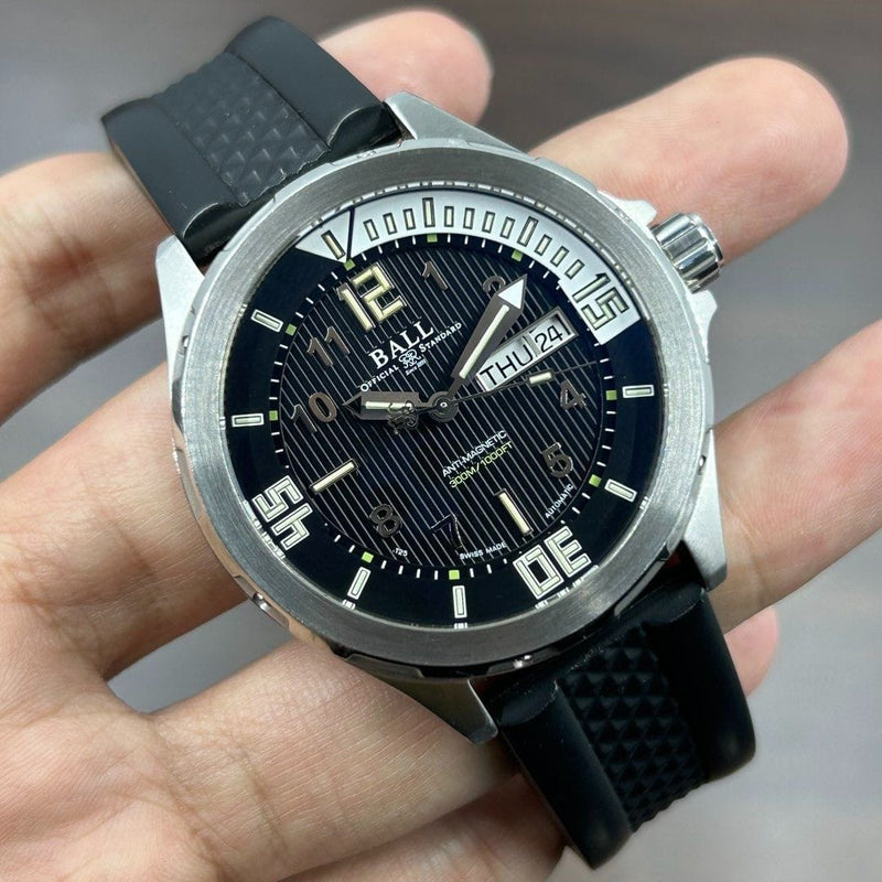 [Pre-Owned] Ball Engineer Master II Diver DM3020A Black Automatic Men Watch