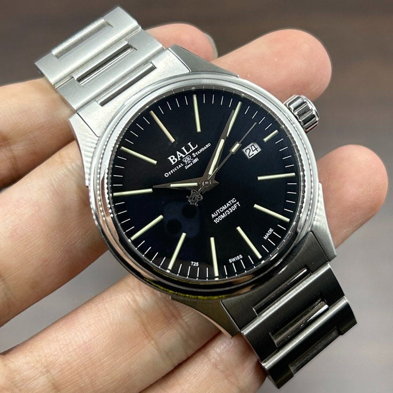 [Pre-Owned] Ball Fireman Enterprise NM2098C Black Automatic Men Watch