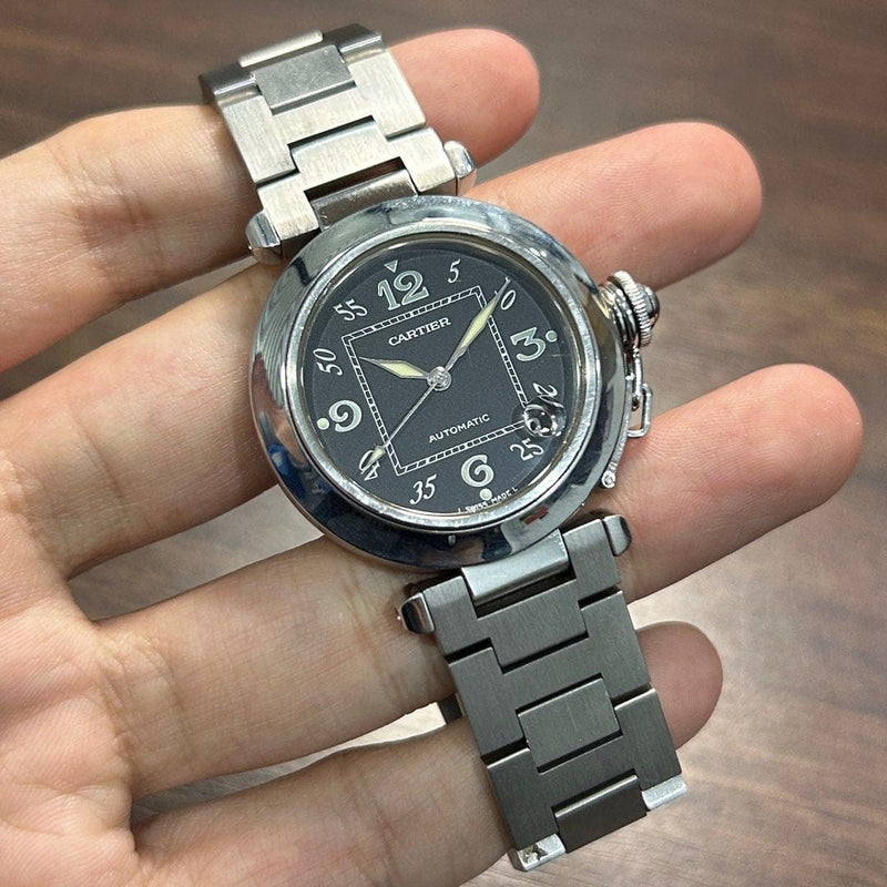 [Pre-Owned]  Cartier Pasha C 2324 Black Dial Automatic Women Watch