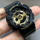 [Pre-Owned] Casio Baby-G BA-110-1A Black Gold Women Watch