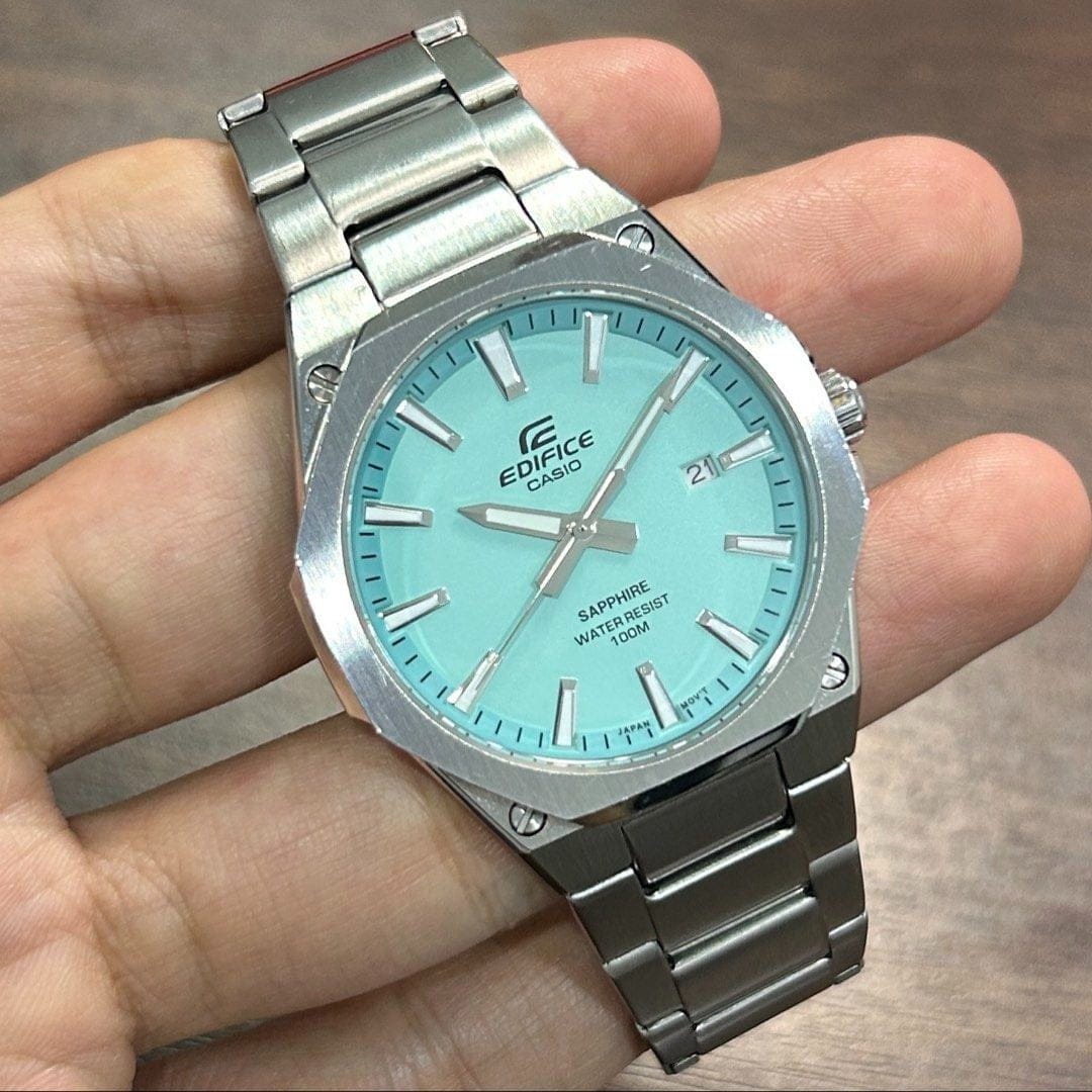 [Pre-Owned]Casio Edifice EFR-S108D-2BV Sapphire Turquoise Quartz Watch