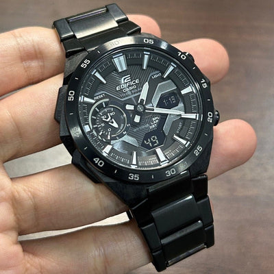 [Pre-Owned] Casio Edifice Windflow ECB-2200DC-1A Carbon Tough Solar Men Watch