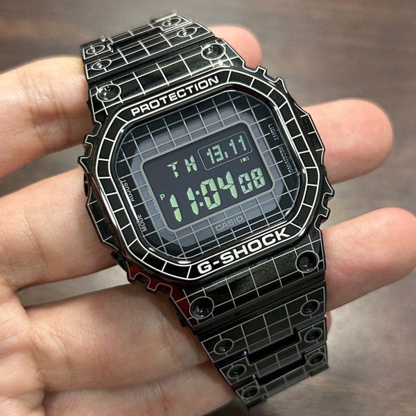 [Pre-Owned] Casio G-Shock Full Metal GMW-B5000CS-1 Laser Engraved Digital Men Watch