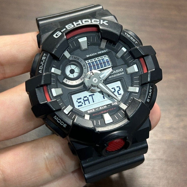 [Pre-Owned] Casio G-Shock GA-700-1A Black Men Watch
