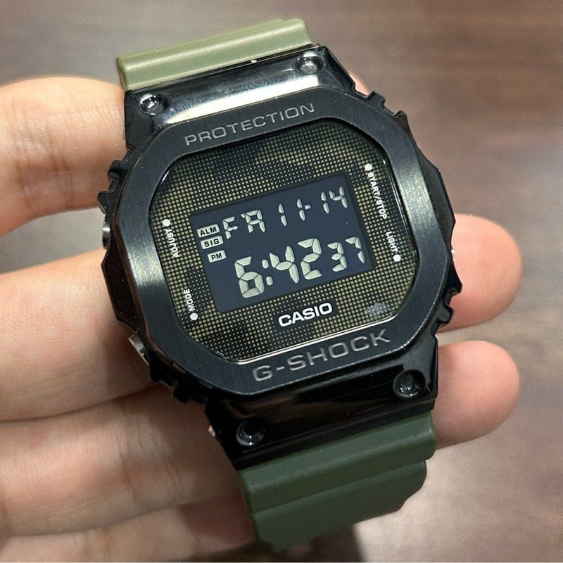 [Pre-Owned] Casio G-Shock G-Steel GM-5600B-3 Green Square Men Watch