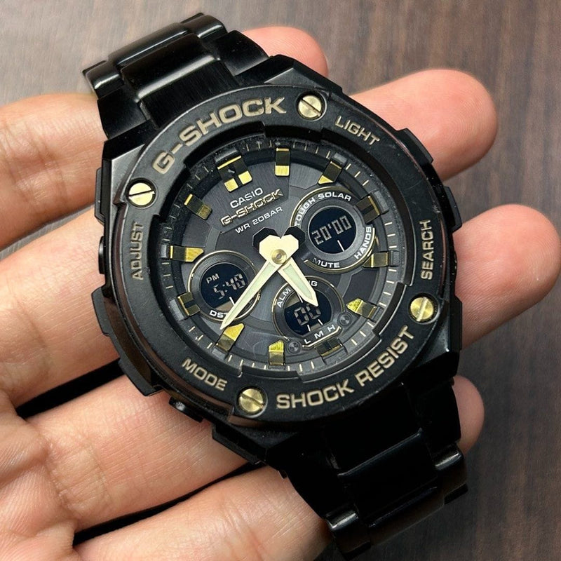 [Pre-Owned] Casio G-Shock G-Steel GST-S300BD-1A All Black Tough Solar Men Watch