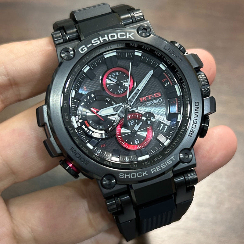 [Pre-Owned] Casio G-Shock MTG-B1000B-1A All Black Solar Radio-Controlled Men Watch