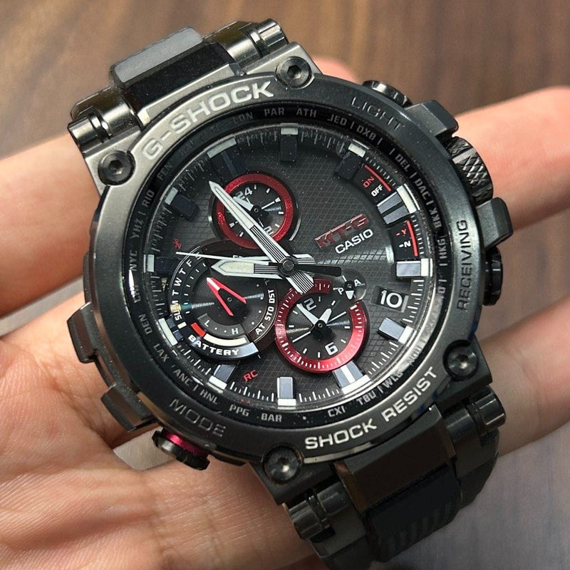 [Pre-Owned] Casio G-Shock MTG-B1000B-1A All Black Solar Radio-Controlled Men Watch