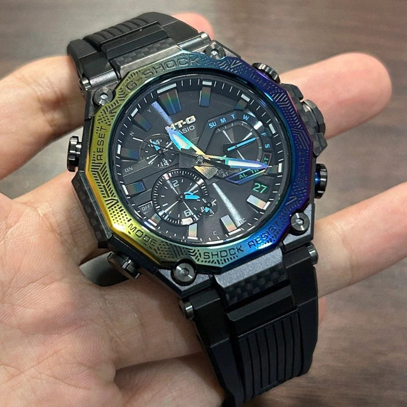 [Pre-Owned] Casio G-Shock MTG-B2000YR-1A Rainbow Tough Solar Radio-Controlled Men Watch