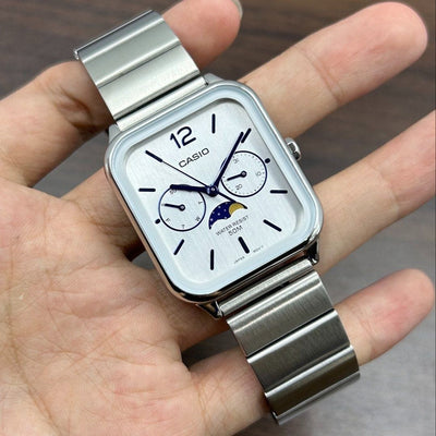 [Pre-Owned] Casio MTP-M305D-7AV Moonphase Square Men Watch