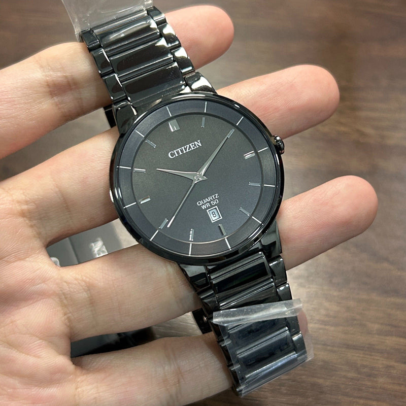 [Pre-Owned] Citizen BI5127-51H All Black Quartz Chronograph Men Watch