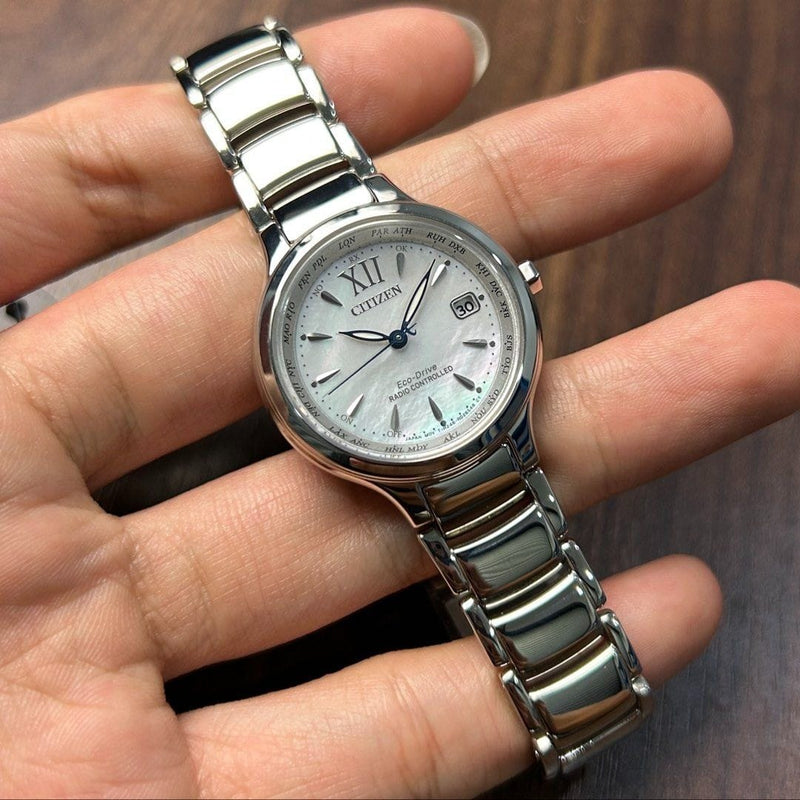 [Pre-Owned] Citizen Eco-Drive EC1170-85D MOP Radio-Controlled Women Watch
