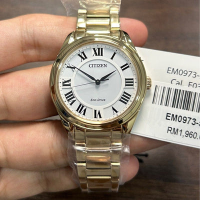 [Pre-Owned] Citizen EM0973-55A Sapphire Rose Gold Eco-Drive Women Watch