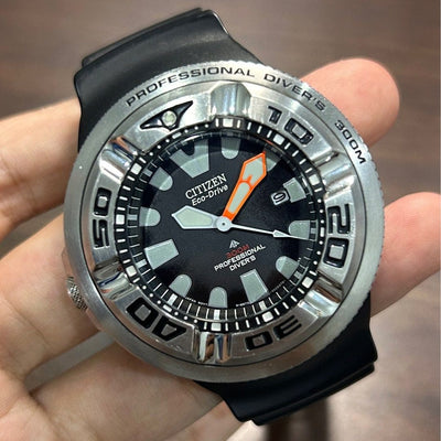 [Pre-Owned] Citizen Promaster EcoZilla BJ8050-08E Black Eco-Drive Diver Watch