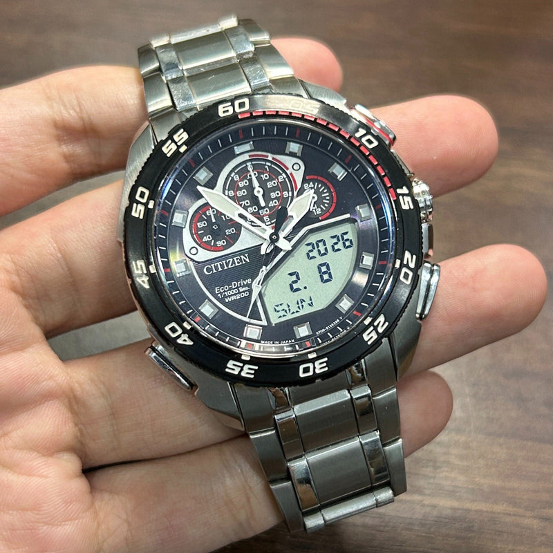 [Pre-Owned] Citizen Promaster Racing JW1024-53E Eco-Drive Chronograph Men Watch