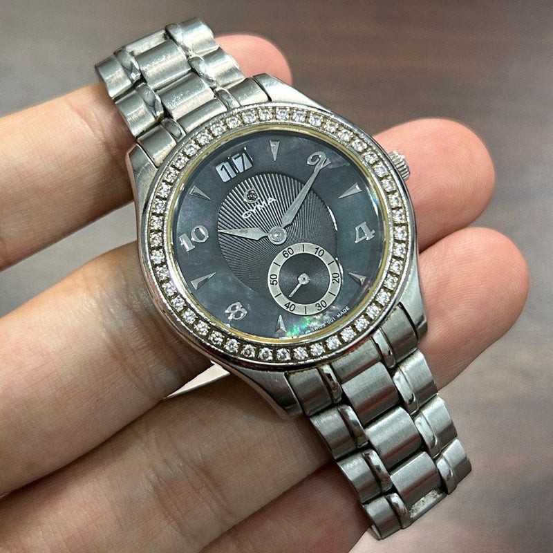 [Pre-Owned] Cyma 02-0468 Black Mother of Pearl Dial Quartz Women Watch