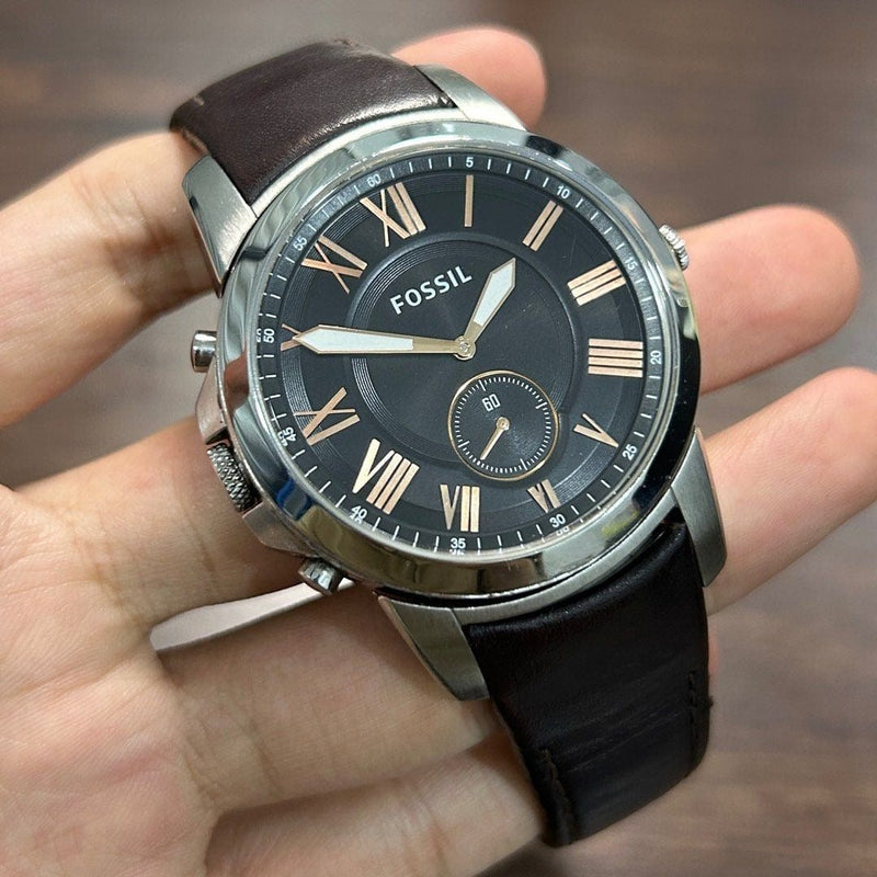 [Pre-Owned] Fossil Grant Reversible FS5123SET Quartz Chronograph Men Watch