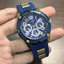 [Pre-Owned] Guess Delta GW0051G3 Blue Gold Quartz Men Watch