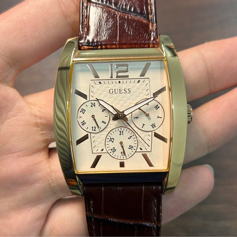 [Pre-Owned] Guess GW0064G2 Day-Date Square Rose Gold Quartz Men Watch