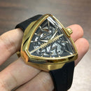 [Pre-Owned] Hamilton Ventura Elvis80 Skeleton Gold Automatic Men Watch