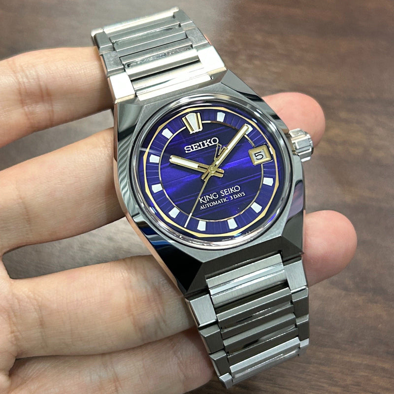 [Pre-Owned] King Seiko VANAC SLA083J1 Purple Automatic Men Watch