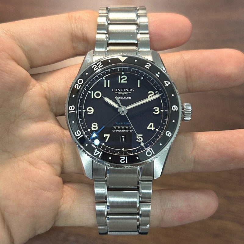 [Pre-Owned] Longines Spirit Zulu Time 42mm L3.812.4.53.6 Automatic GMT Men Watch