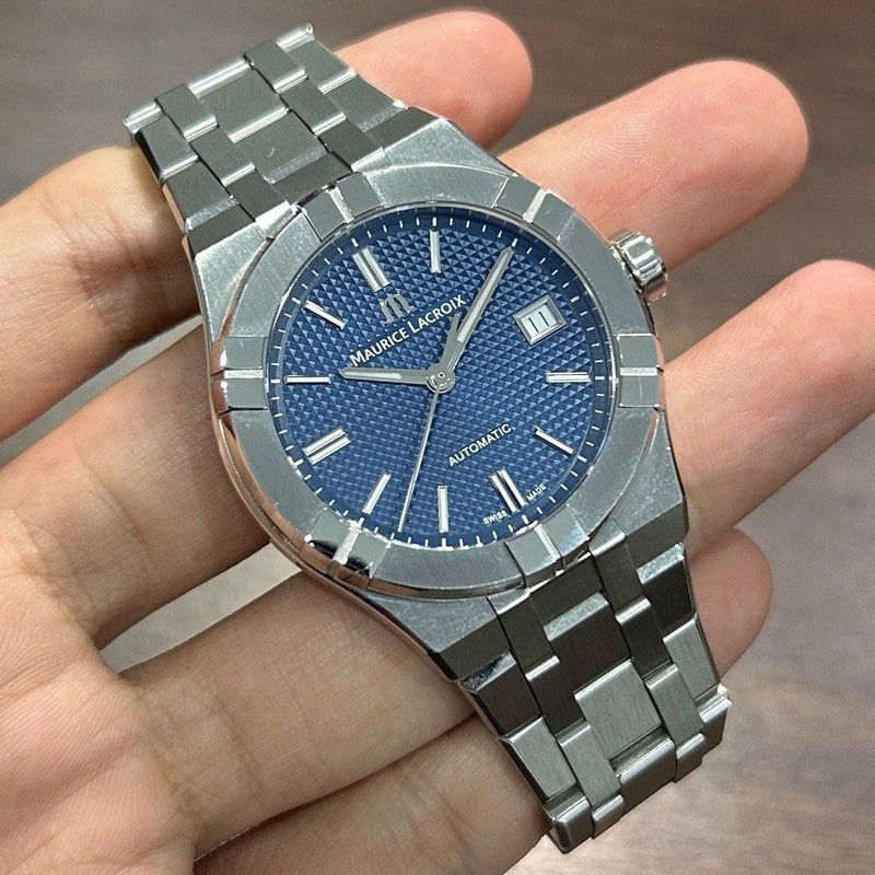 [Pre-Owned] Maurice Lacroix Aikon 39mm AI6007 Blue Automatic Men Watch