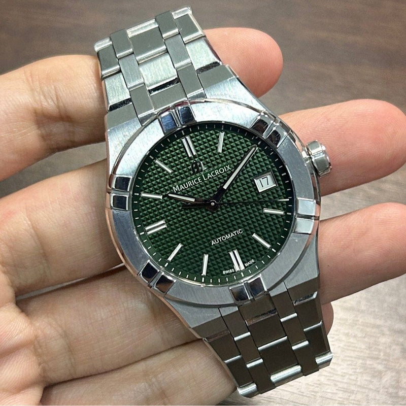 [Pre-Owned] Maurice Lacroix Aikon 39mm AI6007 Green Automatic Men Watch