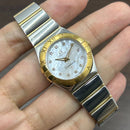 [Pre-Owned] Omega Constellation 27mm MOP Diamond Dial 18k Gold Quartz Women Watch
