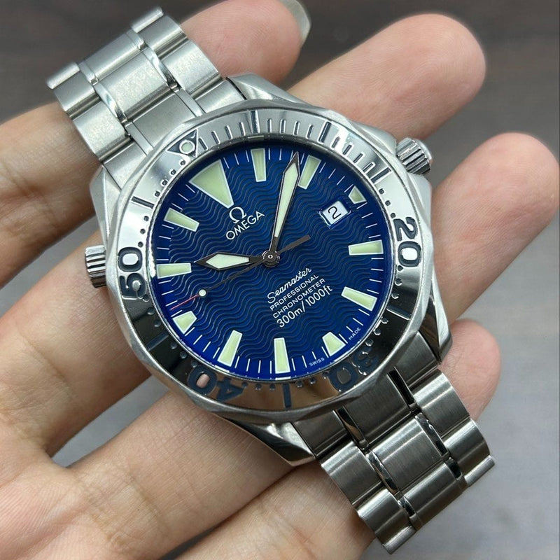 [Pre-Owned] Omega Seamaster Professional 300m Electric Blue Automatic Men Watch