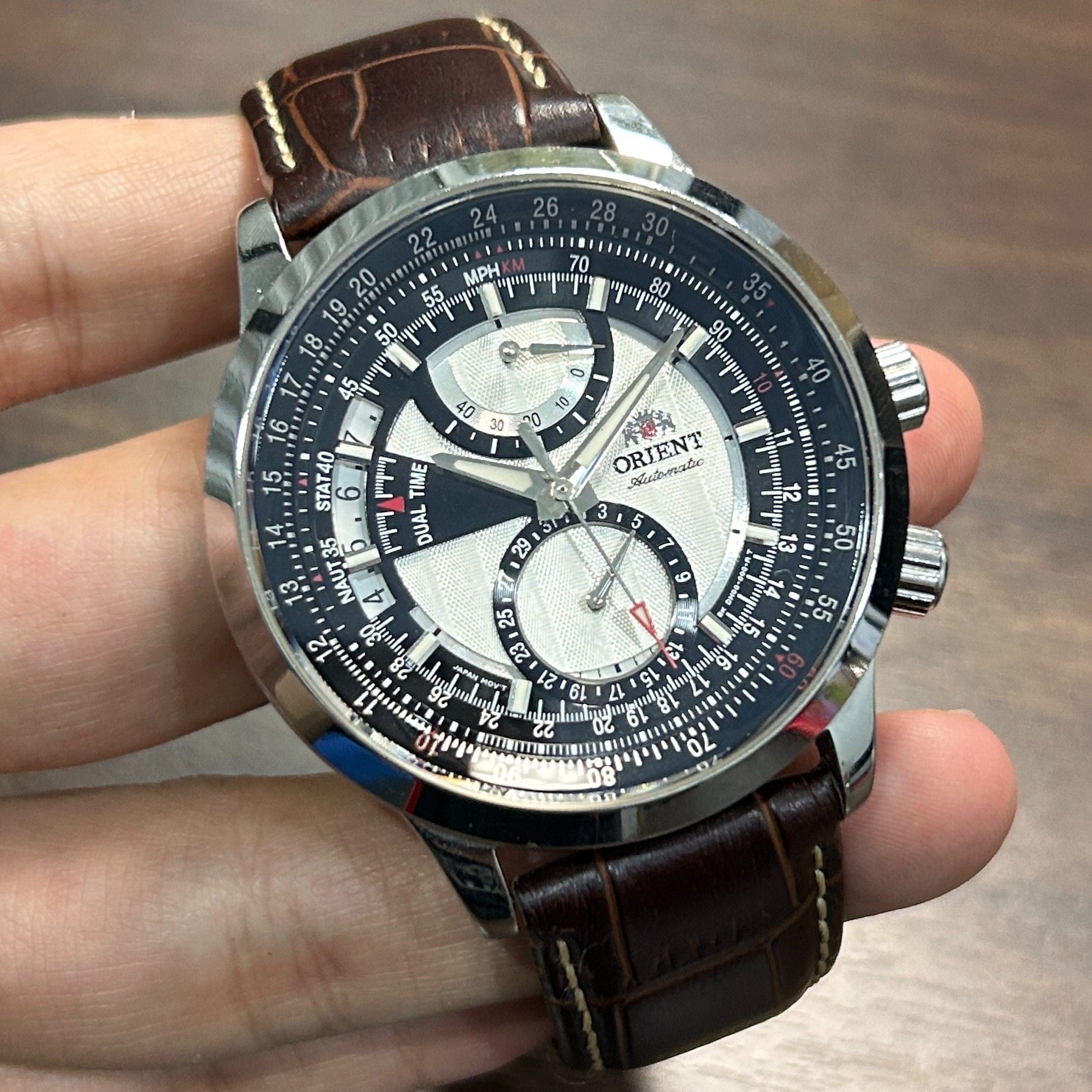 [Pre-Owned] Orient Explorer Dual Time Power Reserve Automatic Men Watc