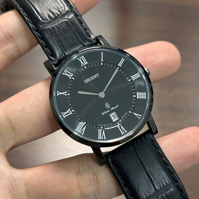 [Pre-Owned] Orient FGW0100DB Sapphire Black Leather Quartz Men Watch