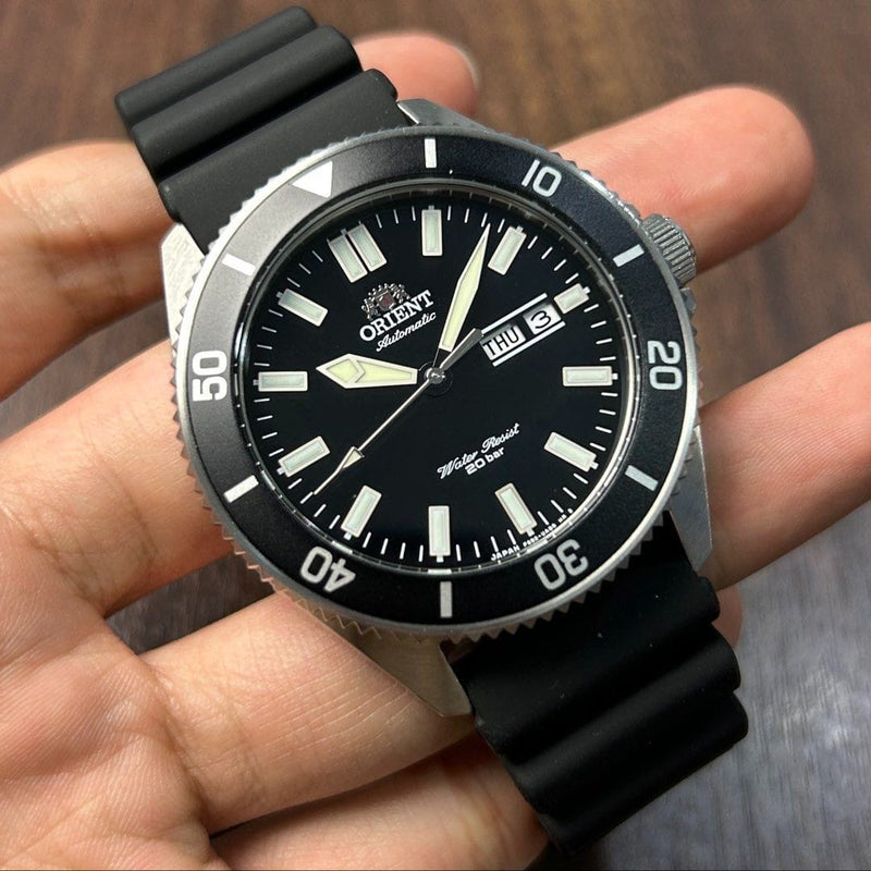 [Pre-Owned] Orient Kanno Sapphire Black Rubber Automatic Men Diver Watch