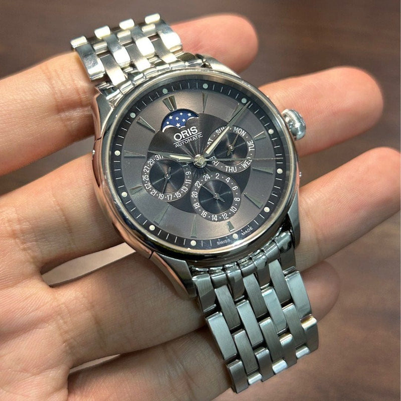 [Pre-Owned] Oris Artelier Complication 2007 Black 7592 Automatic Men Watch