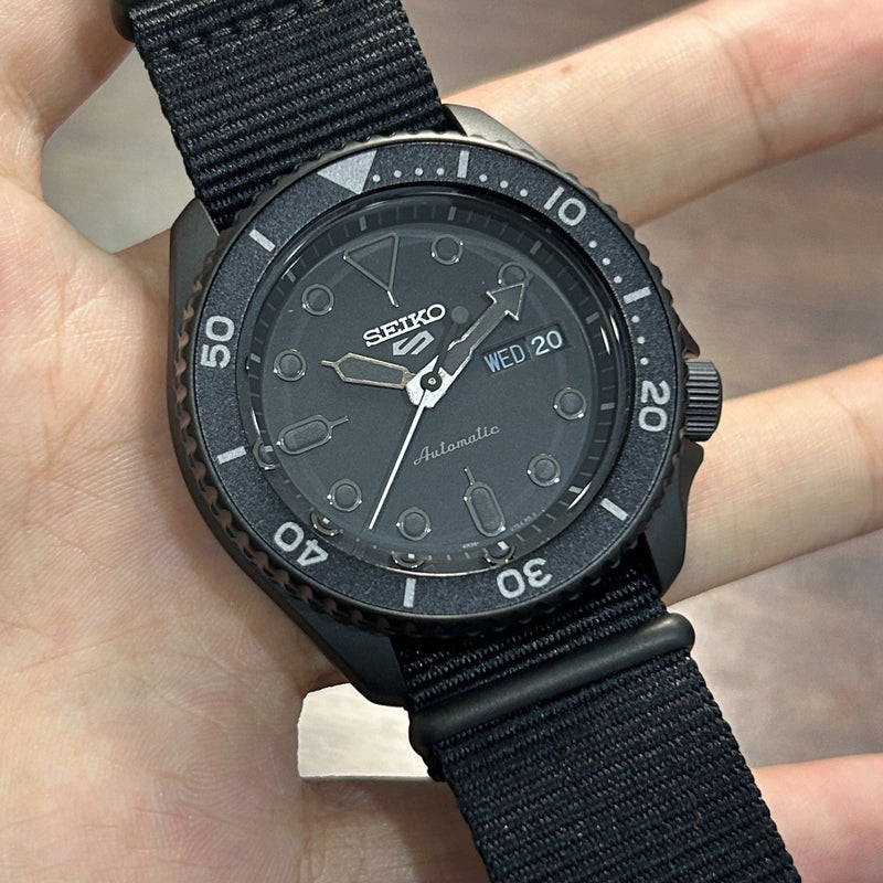 [Pre-Owned] Seiko 5 Sports SRPD79K1 All Black Automatic Men Watch