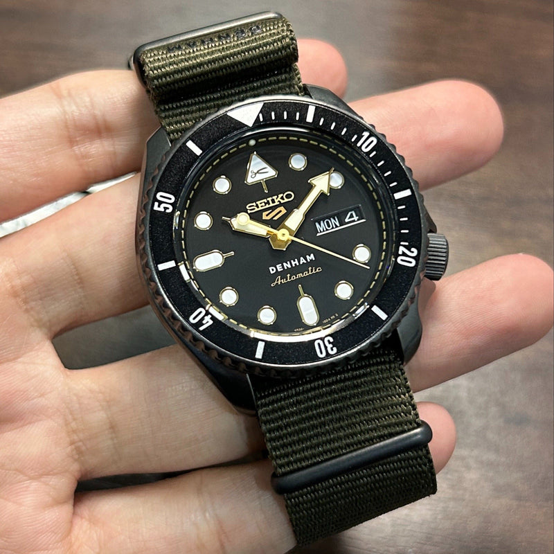 [Pre-Owned] Seiko 5 Sports X DENHAM SRPL37K1 Limited 2000 Automatic Men Watch